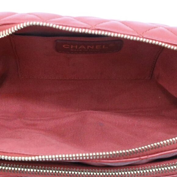 Chanel Quilted Lambskin Red Waist Bag Fanny Pack Gold Hardware 28373806 - Picture 16 of 16